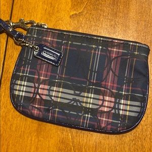 Plaid Coach Wristlet